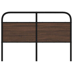 Berkfield Headboard Brown Oak 135 Cm Steel And Engineered Wood - thumbnail 3