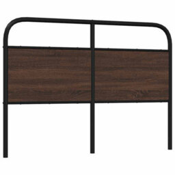 Berkfield Headboard Brown Oak 135 Cm Steel And Engineered Wood - thumbnail 5