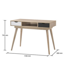 Timber Art Design Scandinavian 2 Drawer Dressing Table Makeup Computer Desk Bedroom Furniture - thumbnail 6