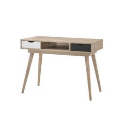 Timber Art Design Scandinavian 2 Drawer Dressing Table Makeup Computer Desk Bedroom Furniture - thumbnail 2