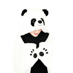 Noxxiez Kids Animal Hooded Blanket - Panda - thumbnail 4