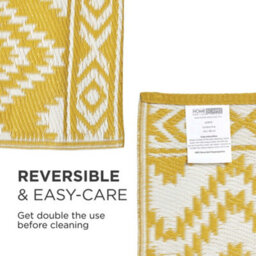 Homescapes Anna Aztec Yellow & White Outdoor Rug, 240 X 300 Cm - thumbnail 6