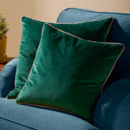 furn. Furn Meridian Velvet Polyester Filled Cushion, Emerald/blush, 45 X 45Cm - thumbnail 5