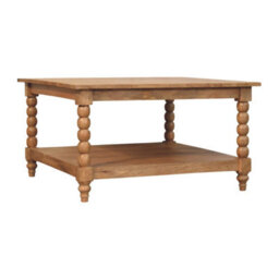 Artisan Furniture Solid Wood Spindle Golden Teak Coffee Table - thumbnail 3