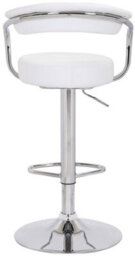 Lamboro Zenith Kitchen Bar Stool, Height Adjustable Gas-Lift, Breakfast & Home Bar Stool, White - thumbnail 5
