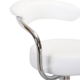 Lamboro Zenith Kitchen Bar Stool, Height Adjustable Gas-Lift, Breakfast & Home Bar Stool, White - thumbnail 6