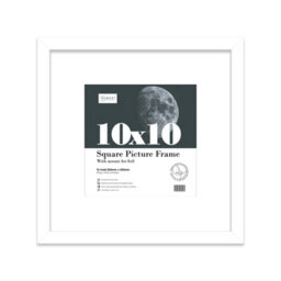 "10X10"" White Picture Frame - 10X10"" Square Frame With 8X8"" Mount For 10X10""/8X8"" Pictures Art Deco Style Thin Edge, 1 Pack" - thumbnail 1
