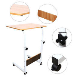 Modern C Shape Side Table Sofa Laptop Snack Storage Desk - thumbnail 4