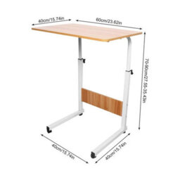 Modern C Shape Side Table Sofa Laptop Snack Storage Desk - thumbnail 2