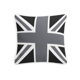 ARLinens Union Jack Cushion Covers Cotton Uk British Flag Square Cushion Case Pipeedge Zip Entry 18X18