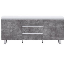 Furniture in Fashion Sydney High Gloss Sideboard In White And Concrete Effect - thumbnail 3