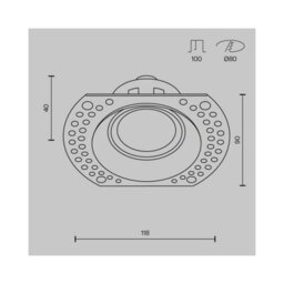 Luminosa Lighting Luminosa Dot Round Trimless Recessed Downlight White 1Xgu10 - thumbnail 2