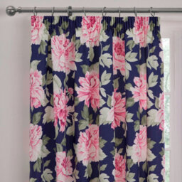 Dreams & Drapes Kirsten Pair Of Pink Pencil Pleat Curtains With Tie-Backs - thumbnail 2