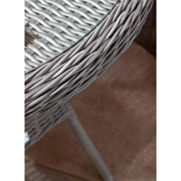 Cheshire 2 Seater Natural Stone Rattan Weave Garden Bistro Set - thumbnail 2