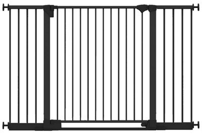 Safetots Safestep Gate, Black, 152Cm - 159Cm, Extra Low Walkthough, 81Cm Extra Wide Doorway, Extra Wide Baby Gate - image 1