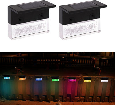 Globrite Solar Deck Led Lights - White, 7-Colour - Pathway Garden Lighting For Railings Fences & Stairs - Outdoor Accessories - image 1