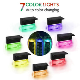 Globrite Solar Deck Led Lights - White, 7-Colour - Pathway Garden Lighting For Railings Fences & Stairs - Outdoor Accessories - thumbnail 8