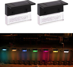 Globrite Solar Deck Led Lights - White, 7-Colour - Pathway Garden Lighting For Railings Fences & Stairs - Outdoor Accessories - thumbnail 1