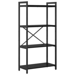 Berkfield Modern Bookcase Black Oak 60 X 30 X 118 Cm Engineered Wood