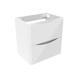 AVER-GROWTH Wall-Mounted Bathroom Vanity Unit Gloss White Flat Pack Bathroom Cabinets Only 495(W)X345X(D)X500(H)mm With 2 Drawers - thumbnail 1