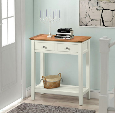 Hallowood Furniture Clifton Oak Painted Console Table - image 1