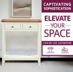 Hallowood Furniture Clifton Oak Painted Console Table - thumbnail 6