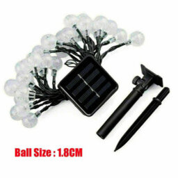 50 Led Solar Power Retro Multi Color Bulb 10M Garden String Lights Outdoor - thumbnail 5