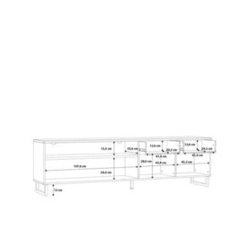 Wyld Haus Stockholm 205Cm Grey And Oak Tv Unit 2 Doors 1 Drawer - thumbnail 7