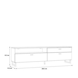 Wyld Haus Stockholm 205Cm Grey And Oak Tv Unit 2 Doors 1 Drawer - thumbnail 6