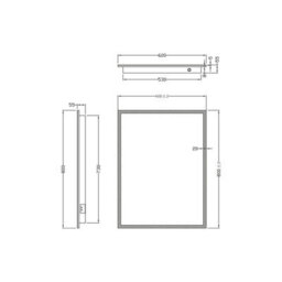 UK Homeliving Uk Home Living Avalon - Price Reduced -Led Mirror W/demister Pad & Shaver Socket 600X800mm - thumbnail 5