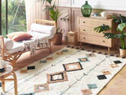 Beliani Rug Eskisehir Beige 140 X 200 Cm Cotton - thumbnail 2
