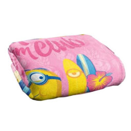 Minions Beach Bum Club Silky Dave Soft Touch Blanket Pink/multicoloured (One Size) - thumbnail 3
