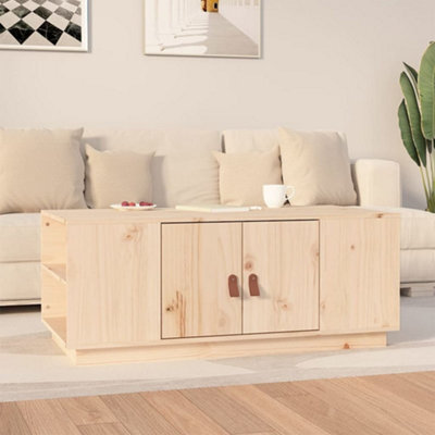 Berkfield Coffee Table 100X50X41 Cm Solid Wood Pine - image 1