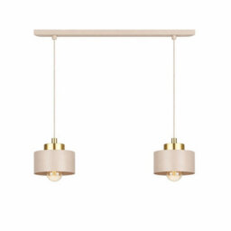 Luminosa Lighting Luminosa Simply Bar Pendant Ceiling Light Beige, Gold 2X E27 - thumbnail 1