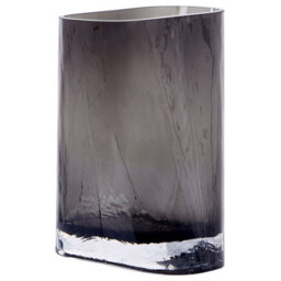 Beliani Flower Vase Mitata 20 Cm Glass Grey - thumbnail 1