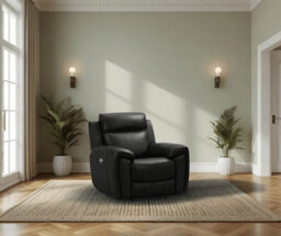 Furniture Instore Sienna Black Leather Aire 3+1+1 Seater Sofa Set - thumbnail 5