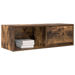 Berkfield Tv Cabinet Smoked Oak 80X31X25.5 Cm Engineered Wood - thumbnail 4