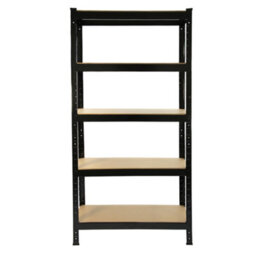 MonsterShop 75Cm Wide Racking Garage Storage Shelving Heavy Duty 5 Tier Shelf Unit 75Cm X 30Cm X 150Cm Blue/black (4, Black) - thumbnail 3