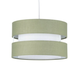 First Choice Lighting Set Of  2 Benni - Sage Green 26Cm Pendant Shades - thumbnail 2