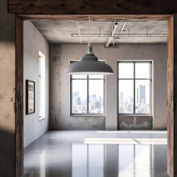 Ledsone Industrial Style Pendant Light Gray And Chrome Ceiling Light With Shade - thumbnail 6