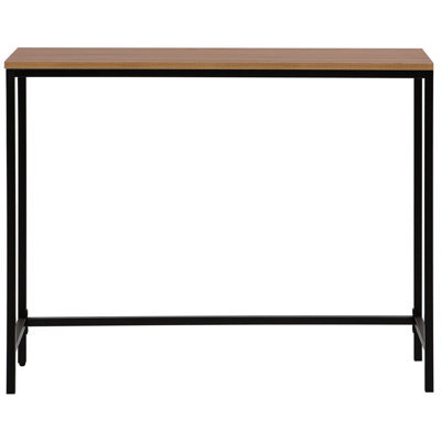 Beliani Industrial Console Table - Dark Brown Melamine Top, Black Powder-Coated Legs, 100 X 30 Cm - image 1