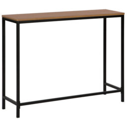Beliani Industrial Console Table - Dark Brown Melamine Top, Black Powder-Coated Legs, 100 X 30 Cm - thumbnail 4