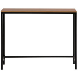 Beliani Industrial Console Table - Dark Brown Melamine Top, Black Powder-Coated Legs, 100 X 30 Cm - thumbnail 1