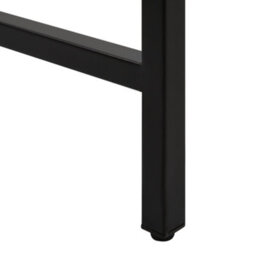 Beliani Industrial Console Table - Dark Brown Melamine Top, Black Powder-Coated Legs, 100 X 30 Cm - thumbnail 7