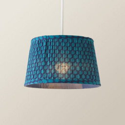 Valuelights Malina Double Teal Small Pleated Tapered Easy Fit Lamp Shade (D) 25Cm - thumbnail 3