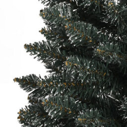 Berkfield Artificial Slim Christmas Tree With Stand Green 210 Cm Pvc - thumbnail 5