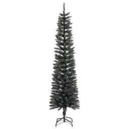 Berkfield Artificial Slim Christmas Tree With Stand Green 210 Cm Pvc - thumbnail 2