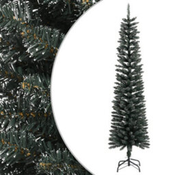 Berkfield Artificial Slim Christmas Tree With Stand Green 210 Cm Pvc - thumbnail 1