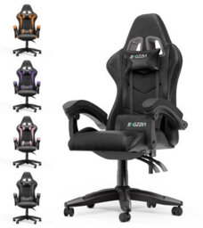 Onemill Ergonomic Gaming Chair,soft Pu Leather With Adjustable Reclining Back Black - thumbnail 9