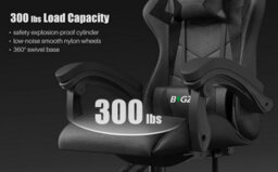 Onemill Ergonomic Gaming Chair,soft Pu Leather With Adjustable Reclining Back Black - thumbnail 5